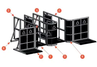 Prolyte BARRIER LINE UP GATE DIAGONAL Lightweight crowd control system