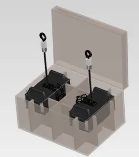 Prolyft Dual Flightcase for Nero 250Kg 4 hjul, 8 håndtak (80x60x43)