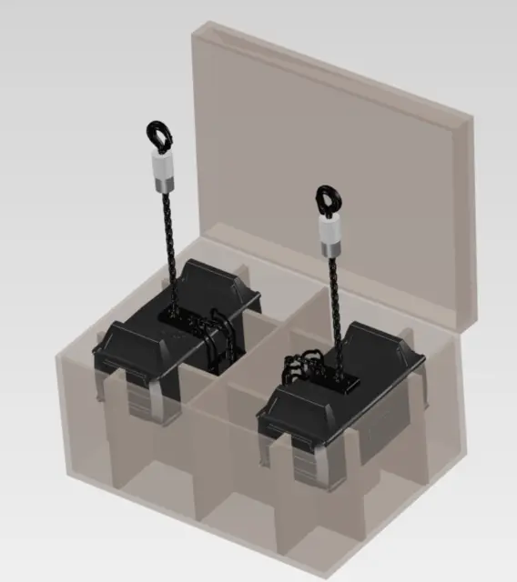 Prolyft Dual Flightcase for Nero 250Kg 4 hjul, 8 håndtak (80x60x43) 