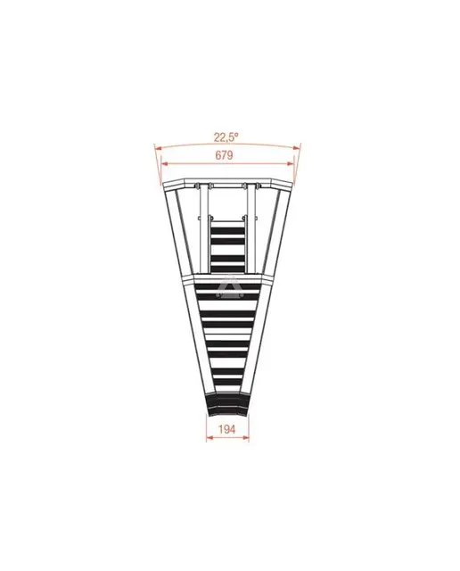 Prolyte BARRIER CORNER 22,5° INSIDE Lightweight crowd control system 