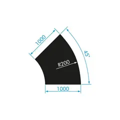 Stagedex Basicline deck R200 45DGR Black coated 8 stk.