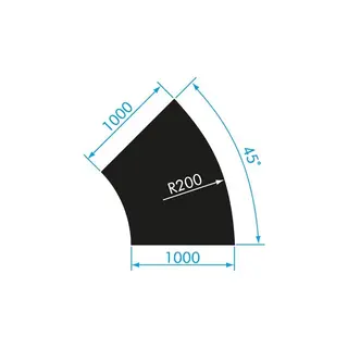 Stagedex Basicline deck R200 45DGR Black coated 8 stk.
