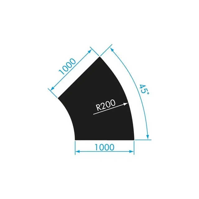 Stagedex Basicline deck R200 45DGR Black coated 8 stk. 