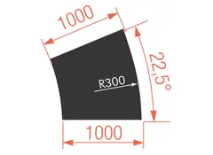 Stagedex Basicline deck R300 22,5 DGR Black coated 16 stk.