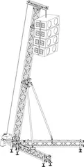 Prolyte Rigging Tower 7M, 800 Kg Komplett pakke 1 tårn