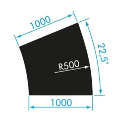 Stagedex Basicline deck R500 22,5 DGR Black coated 16 stk.