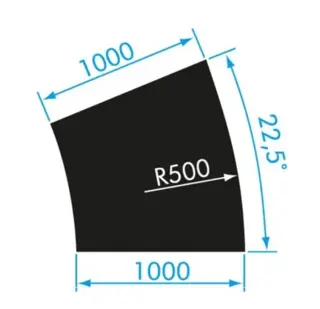 Stagedex Basicline deck R500 22,5 DGR Black coated 16 stk.