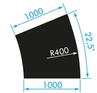 Stagedex Basicline deck R400 22,5 DGR Black coated 16 stk.