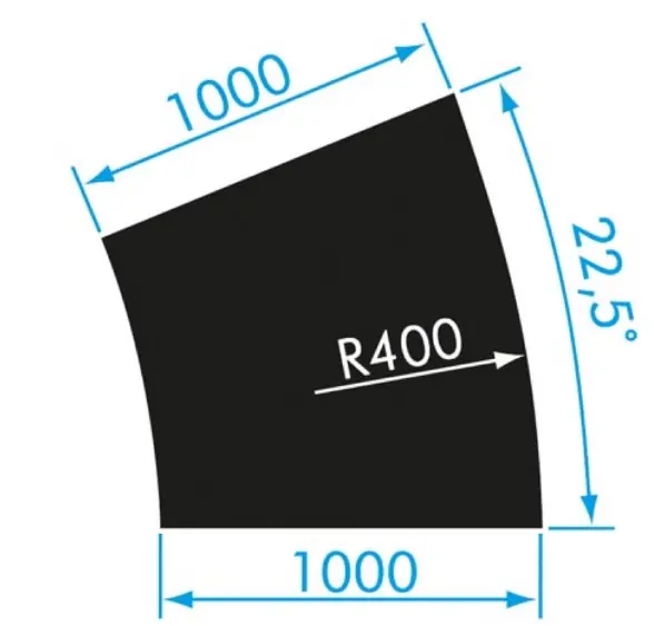 Stagedex Basicline deck R400 22,5 DGR Black coated 16 stk. 