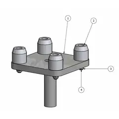 Stagedex 4 way foot adapter Layher