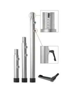 Stagedex Bein Vario/Justerbart Stagedex 45-140cm teleskopbein