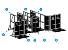 Prolyte BARRIER LINE UP GATE BASE 2M Lightweight crowd control system