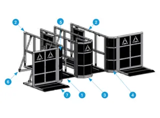 Prolyte BARRIER LINE UP GATE BASE 2M Lightweight crowd control system
