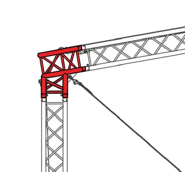Prolyte Spec Corner 100Deg Right+Sw-Att Firkant hjørne til Mini flat roof 