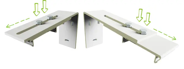 Screenline MOT avstandsbrakett 5-15cm 1. par 