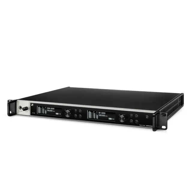 Sennheiser EM6000 2ch Receiver, Dante AES3, active antenna split, 470-714 Mhz 