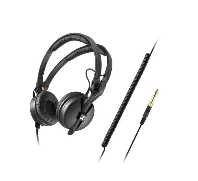 Sennheiser HD25 Plus Hodetelefon med 1 - 3M spiral kabel 