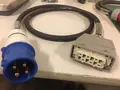 SRS 32A BLUE Power input cable 230V, 2M for Hybrid Harting - RUBBER BLACK Cable