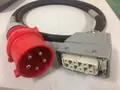 SRS 32A RED Power input cable 400V, 2M for Hybrid Harting - RUBBER BLACK CABLE