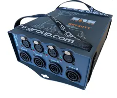 SRS DST4HTT 4ch Hybrid DMX splitter TRUE for truss, 4 x 5-pin, 4 x pow.con TRUE1
