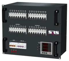 SRS PDU 2xH16 8x16A, 33xRCBO, PM 9U, in: CEE63/5 out: 1xCEE32/5,16xSF