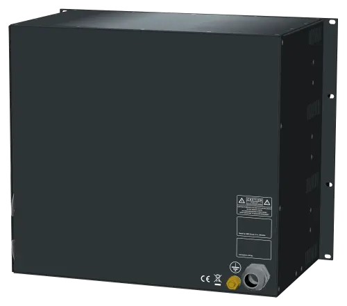 SRS PDU 63A-400V 24x16A Schuko out RØD 63A - 1,5M in, Meter 
