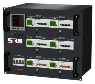 SRS PDU 4xCEE32/5, 6xRGU, PM 9U, in: CEE125/5, out: 2xCEE63/5