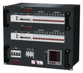 SRS PDU 4xCEE32/5, 6xRGU, PM 9U, in: CEE125/5, out: 2xCEE63/5