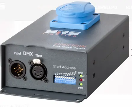 SRS DMX1SW-5 SC, 1-kanals rele switch 1 x 16A 1 x True 1 out. 