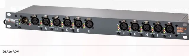 SRS DSR10-RDM 10ch DMX splitter RDM, 1U, 5 pin 