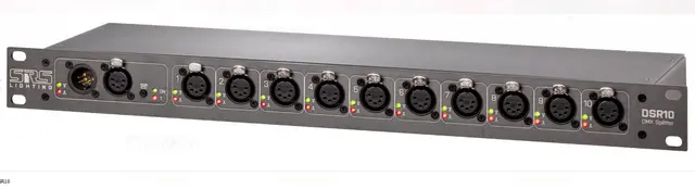 SRS DSR10-C 10ch DMX splitter 5pin In/Out 1-8 , ch9-10 is 3pin 