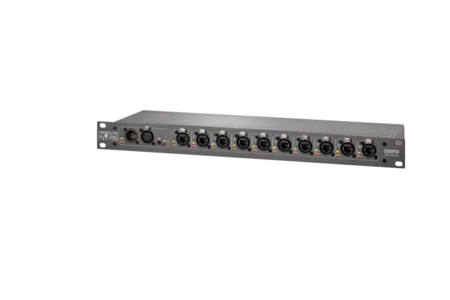SRS DSR10N-5 10 channel DMX splitter 1U Rack mount, DMX 5pin to RJ45 