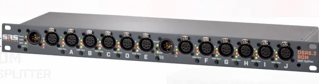 SRS DSR5.2-RDM 2 x 5ch DMX splitter RDM filter, 1U, 5pin 