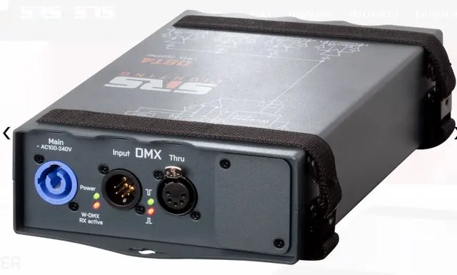 SRS DST4-5 4ch DMX splitter 5 pin, M10, Powercon 
