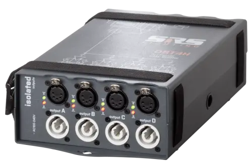SRS DST4H-3 4ch Hybrid DMX splitter for truss, 4 x 3-pin, 4 x pow.con 