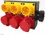 SRS MC-SPLIT-LV33-SX 3-ch SPLIT rød/gul box SX19M, 3xCEE16/4FR+3xCEE16/4MY