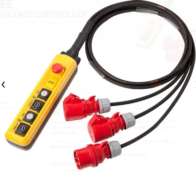 SRS MC2 2-Way Hoist control DV-CEE 16A in, 2xCEE16/4P out 
