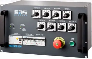SRS MCBC 8-DV Hoist Control, 6U, CEE32A/5 in, 8 x CEE16/4 out