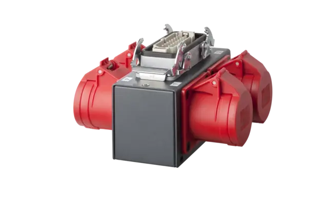 SRS MC-SPLIT 4H - Hoist Split box Harting16 Male, 4xCEE16A/4P Female out 