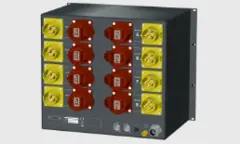 SRS MCBC8-LV-CEE Hoist Control, 9U CEE32A/5 in, 8xCEE16/4, 8xCEE16/4p Out