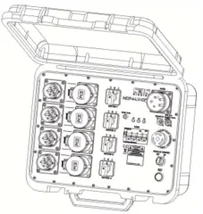 SRS MCP4-LV-CEE Hoist Control - CASED CEE32A/5 in, 4xCEE16/4, 4xCEE16/4p Out