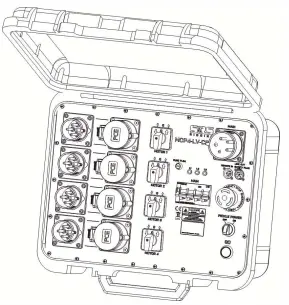 SRS MCP4-LV-CEE Hoist Control - CASED CEE32A/5 in, 4xCEE16/4, 4xCEE16/4p Out