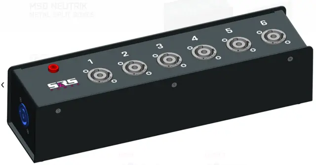 SRS MSB NAC-4NAC Powercon Split 4 - LED PowCon in - 4 x powcon out + led 