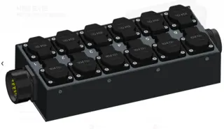 SRS MSB SX19T-12SC Soca in/link 12 sch Soca in/link, 12 x Schuko out