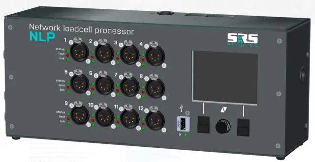 SRS NLP12-3U Network Load Cell Prosessor 12 ch XLR-5, 2xRS485, 2xE-STOP, Ethernet 