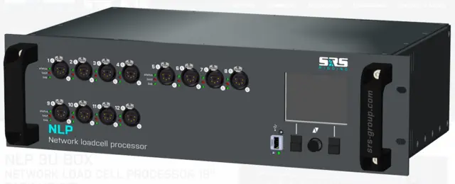 SRS NLP12-3U Network Load Cell Prosessor 12 ch XLR-5, 2xRS485, 2xE-STOP, Ethernet 