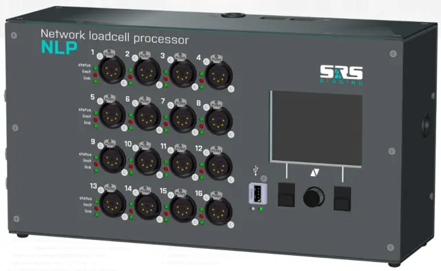 SRS NLP16-3U Network Load Cell Prosessor 16 ch XLR-5, 2xRS485, 2xE-STOP, Ethernet 