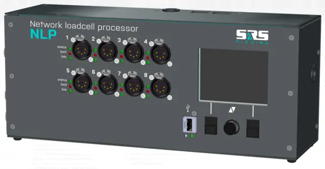 SRS NLP8-3U Network Load Cell Prosessor 8 ch XLR-5, 2xRS485, 2xE-STOP, Ethernet 