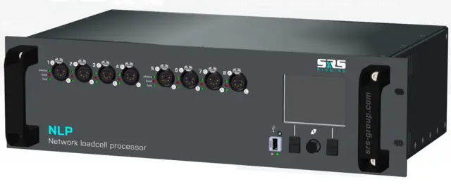 SRS NLP8-3U Network Load Cell Prosessor 8 ch XLR-5, 2xRS485, 2xE-STOP, Ethernet 