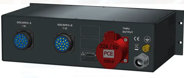 SRS PDU 32T2SX1S 32A-400V 13x16A 32A RED 1,5M in, 2xSOCA,1 Schuko Front 